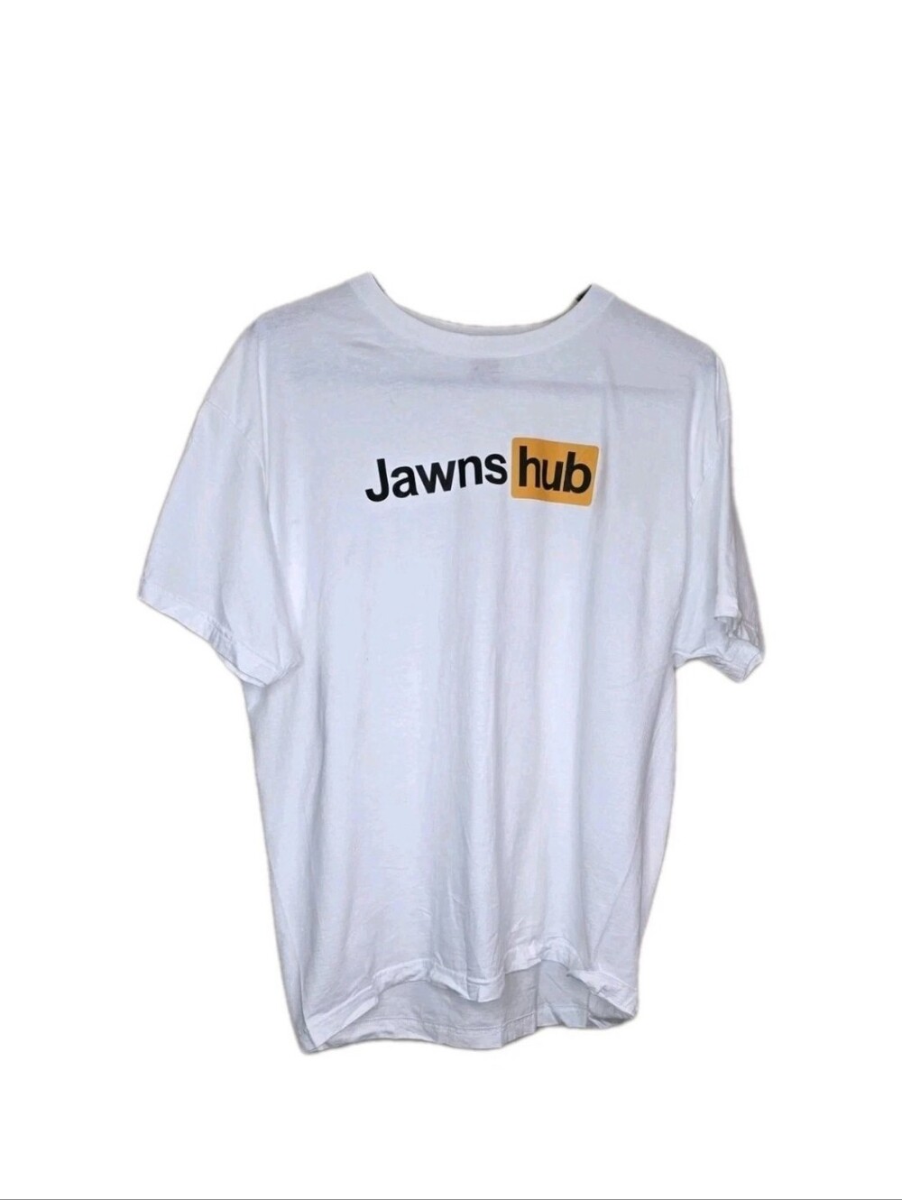 Jawns Hub Mens XL White Hanes Beefy Grown 100% Cotton  T-Shirt.